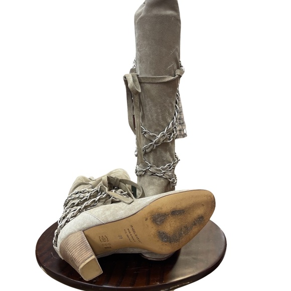 Isabel Marant Suede chain knee high heel boot - Picture 2 of 2